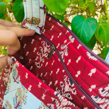 Load image into Gallery viewer, Red &amp; White  Hand-block Printed Travel Sling Bag
