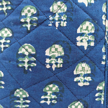 Load image into Gallery viewer, Blue Hand-block Printed Mobile Sling Bag
