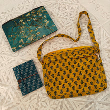 Load image into Gallery viewer, Yellow Block Printed  Laptop bag
