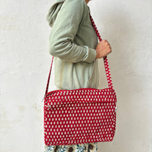 Load image into Gallery viewer, Red Block Printed Laptop bag
